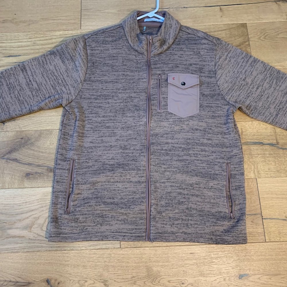 Criquet Men's Sweater Fleece Jacket - XL - Brown